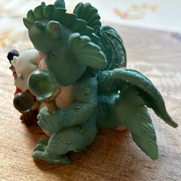 Whimsical Wizard and Dragon with A Staff & Crystal Ball Vintage - Picture 8 of 12